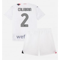Camisa de time de futebol AC Milan Davide Calabria #2 Replicas 2º Equipamento Infantil 2023-24 Manga Curta (+ Calças curtas)